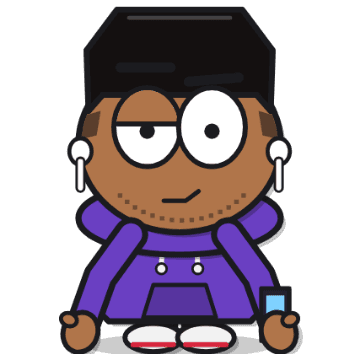 Dev, a cut-paper cartoon character