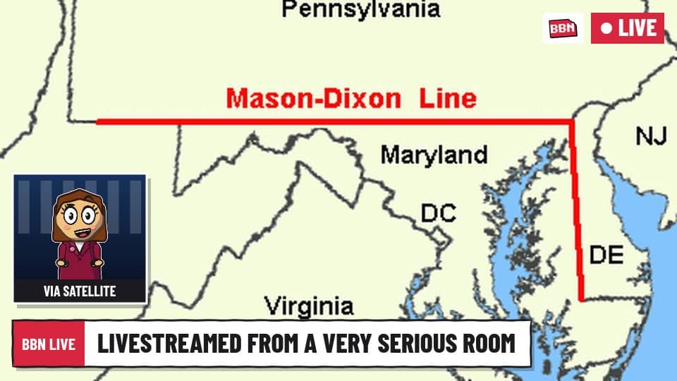 Photo: Mason–Dixon line