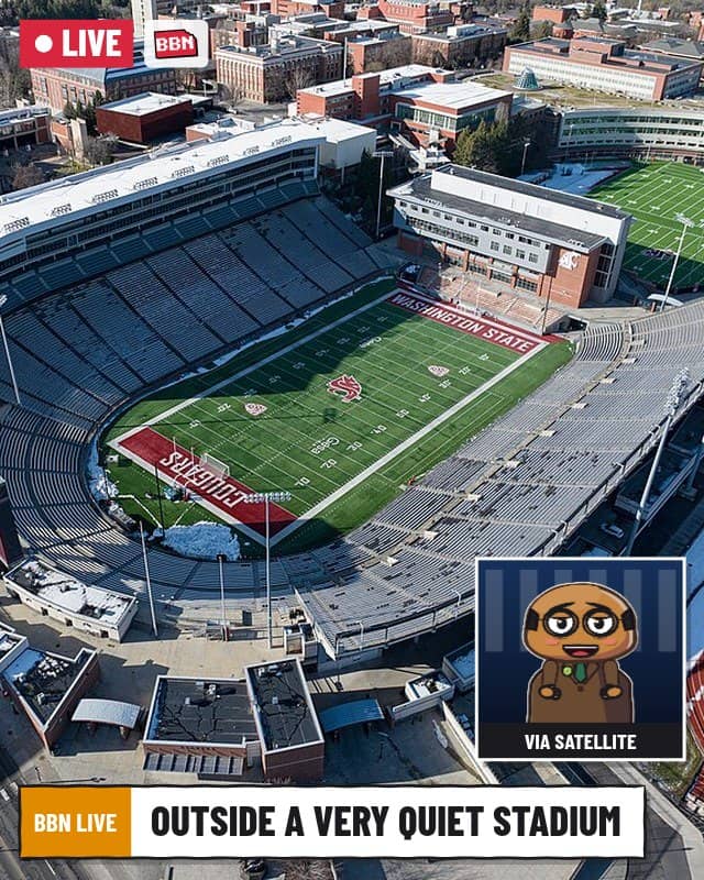 Photo: A football stadium